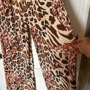 Black and Brown Maxi Wide Leg Jumpsuit Casual